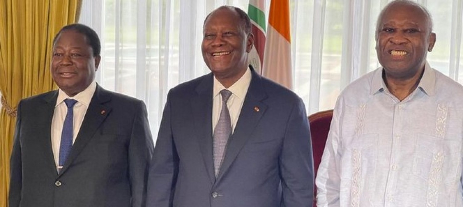 Côte d'Ivoire :    Ouattara, Bédié et Gbagbo, veuillent faire de cette première rencontre «un levain de la décrispation du climat sociopolitique national »