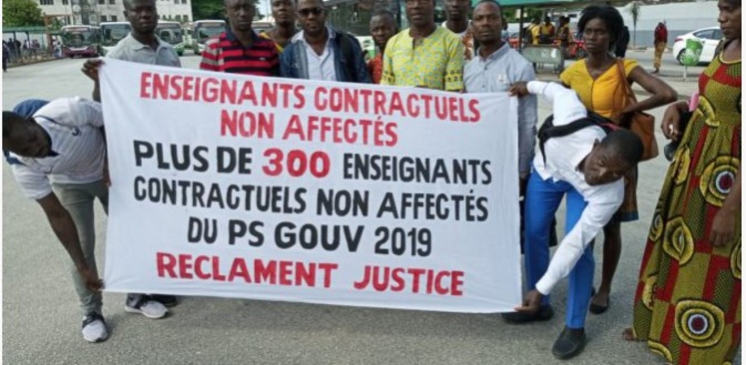Côte d'Ivoire : 300 enseignants contractuels du PS Gouv 2019 toujours pas  affectés ? Une grève de la faim envisagée