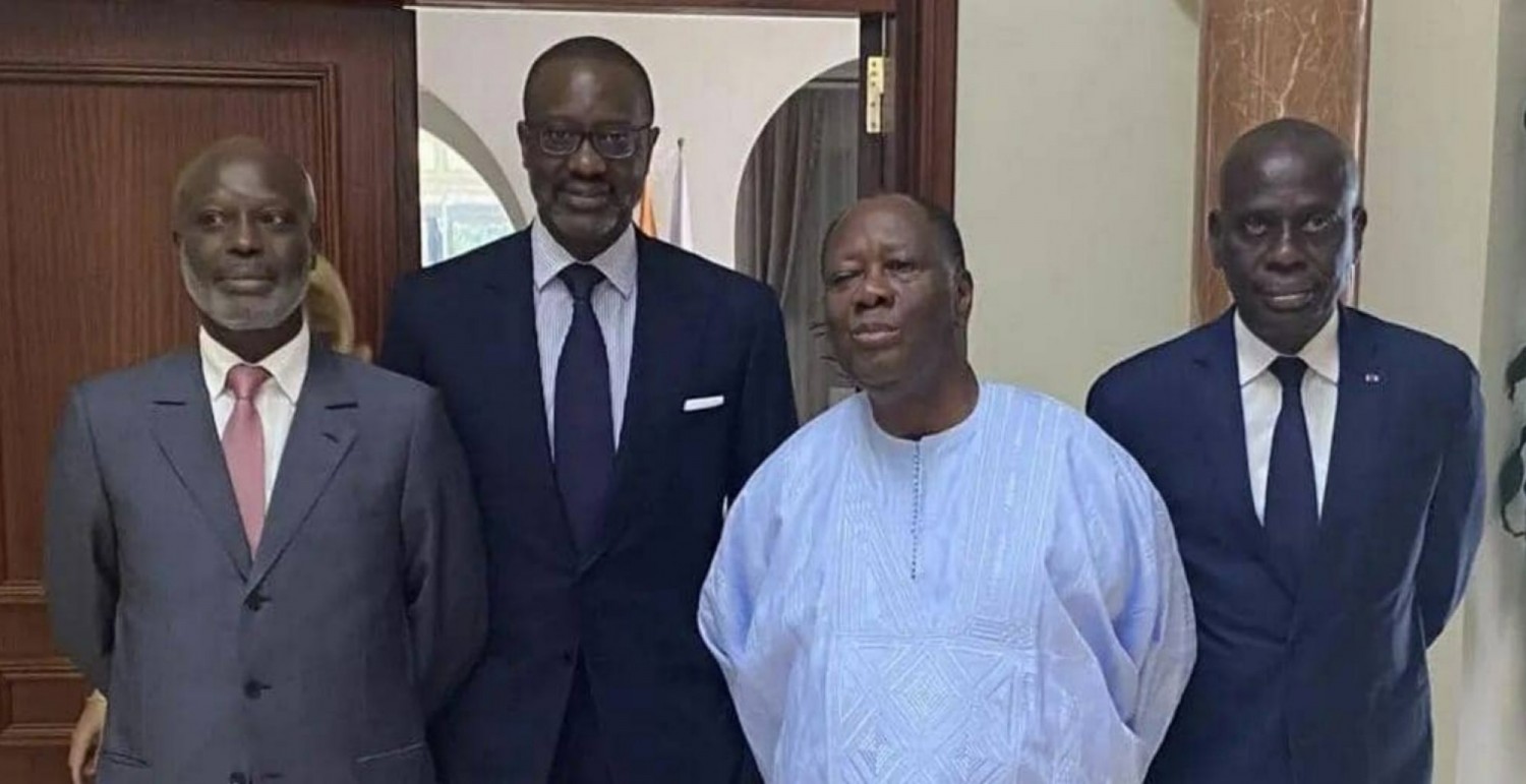 Côte d'Ivoire : Alassane Ouattara reçoit les frères Thiam à la maison