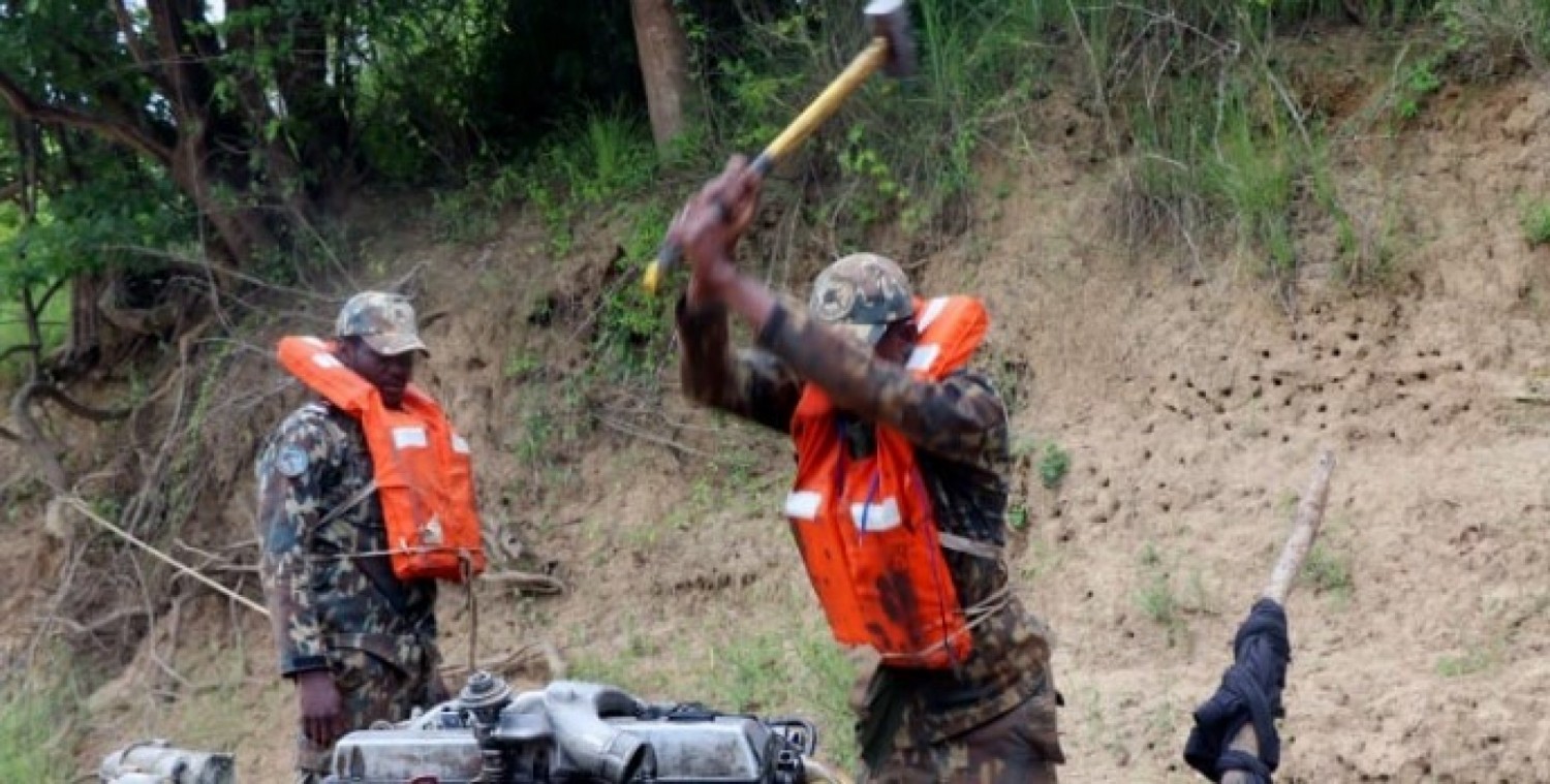 Côte d'Ivoire : La Gendarmerie procède au déguerpissement de sites d'orpaillage illégaux dans les régions du Poro et du Tchologo