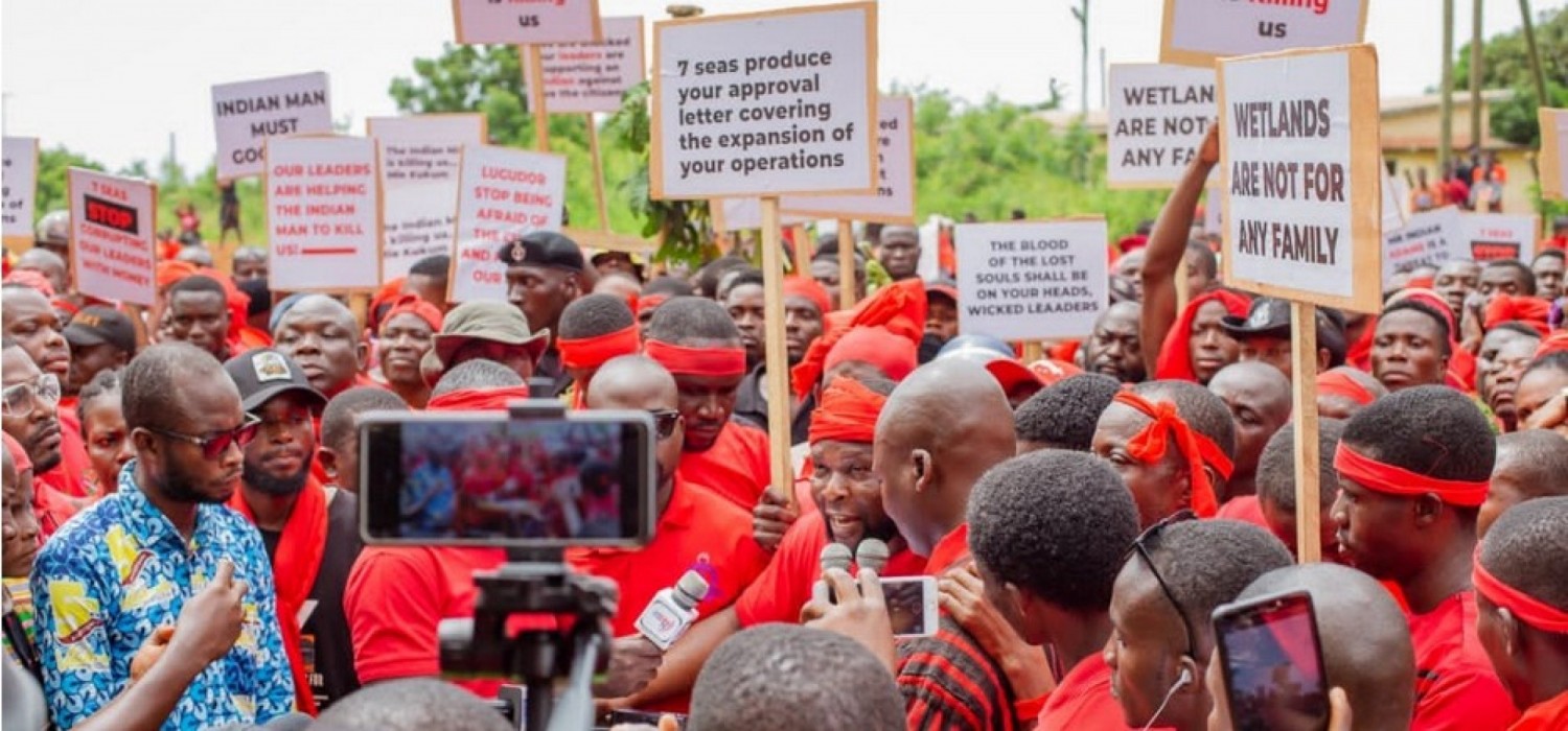 Ghana : Manifestation « Mie kukum » contre une société indienne d'extraction de sel
