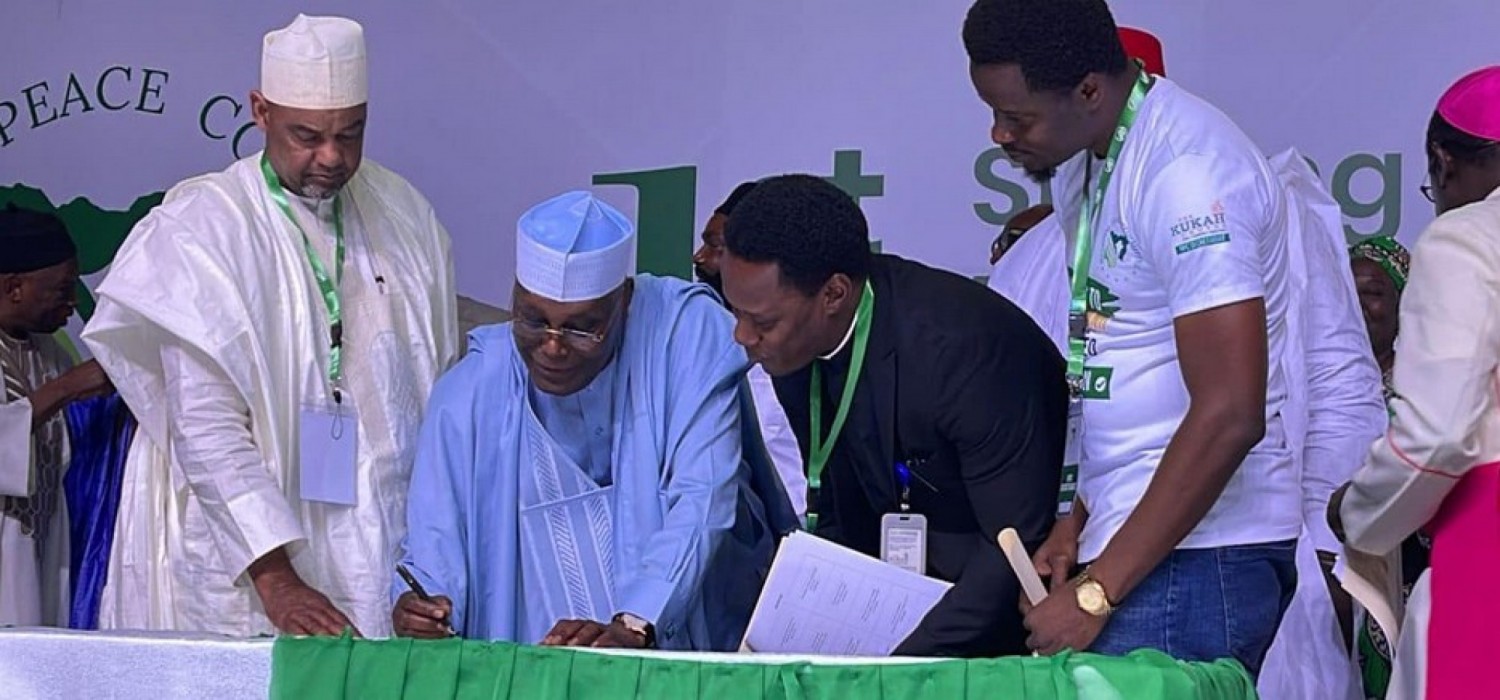 Nigeria :  Présidentielle 2023, « pacte » de paix entre les candidats