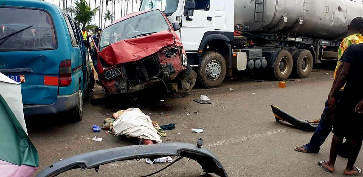 Côte d'Ivoire : Accident de circulation route Bassam ce mardi, bilan provisoire 04 décès