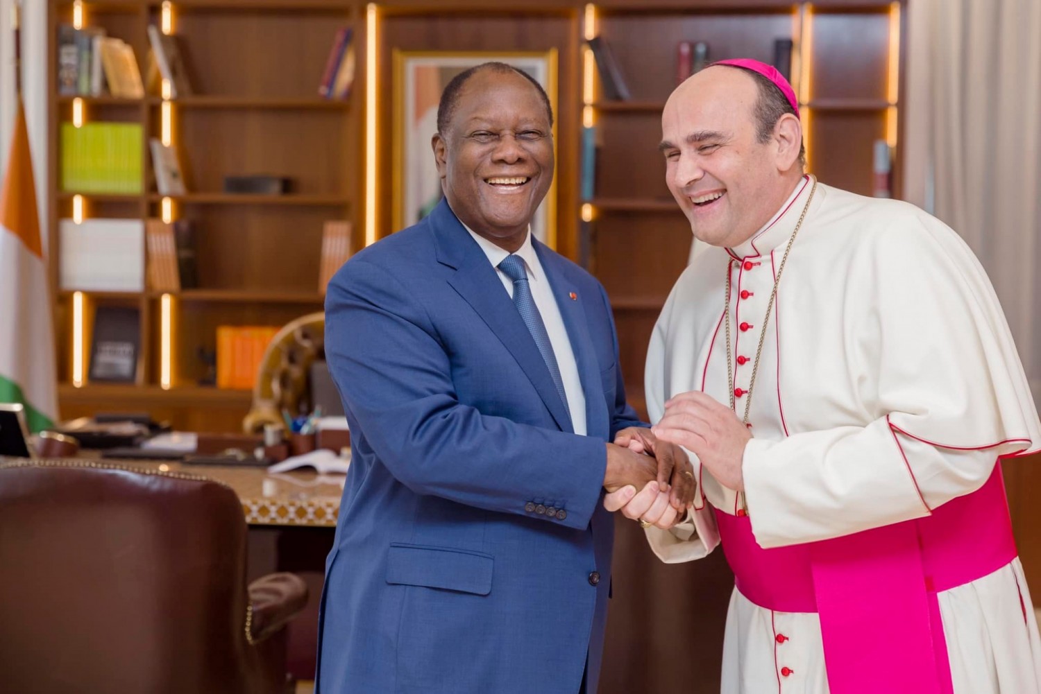 Côte d'Ivoire : En fin de mission, le Nonce Apostolique fait ses adieux au chef de l'Etat