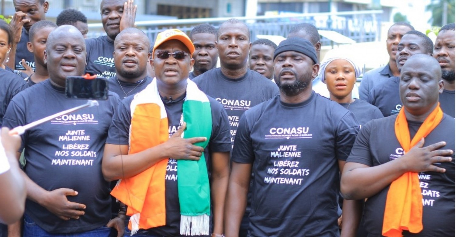 Côte d'Ivoire:   Libération des 46 soldats ivoiriens, la CONASU donne un ultimatum à la junte, un sit-in annoncé à l'ambassade du Mali le 17 octobre