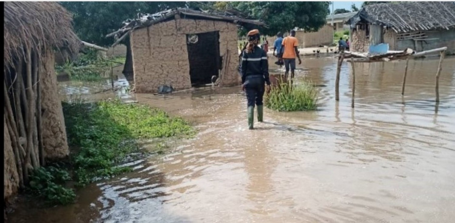 Côte d'Ivoire : Assika N'ziblekro (Bocanda), une mission de reconnaissance effectuée dans les zones inondées