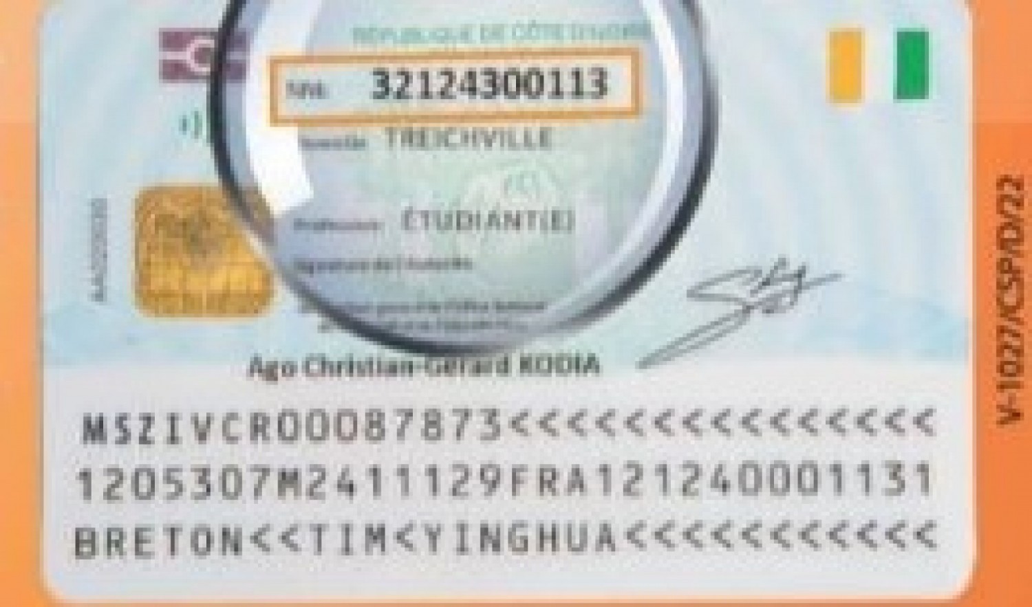 Côte d'Ivoire : Précisions sur le Numéro National d'Identification (NNI) inscrit au verso de la nouvelle CNI