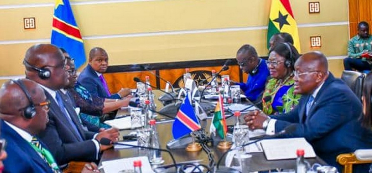 Ghana-RDC : Discussion Tshisekedi et Akufo-Addo à Accra avant la prochaine présidence du Conseil de sécurité