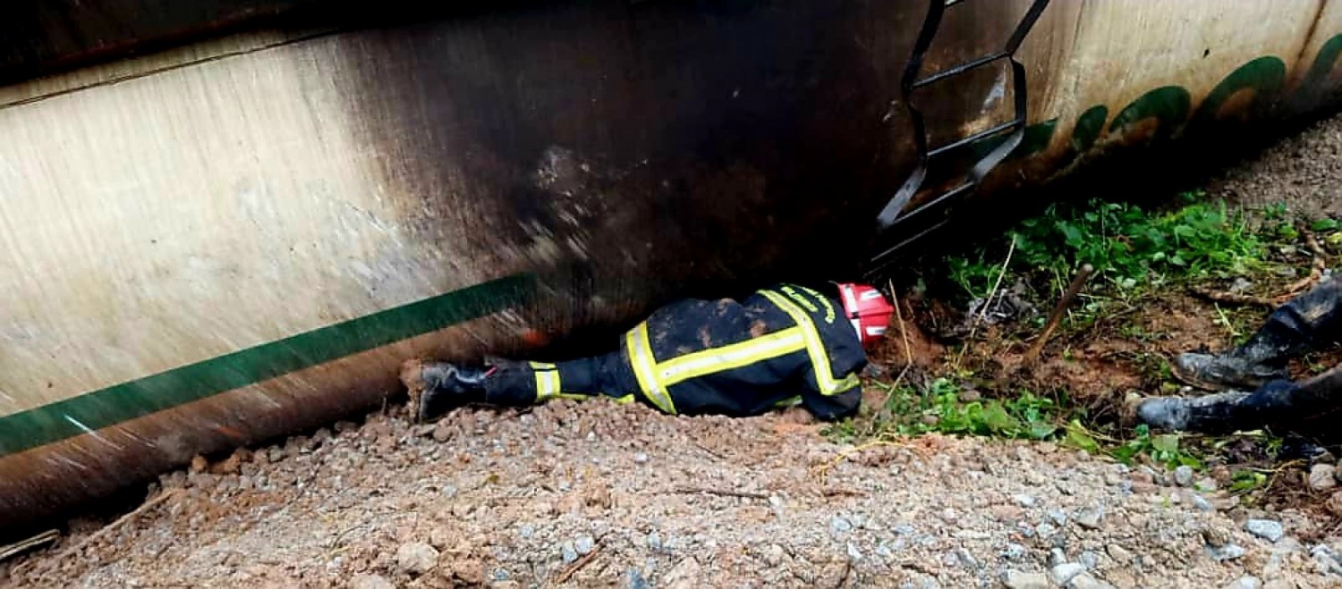 Côte d'Ivoire : Déraillement des wagons d'un train transportant des hydrocarbures à  Azaguié, plus de peur que de mal