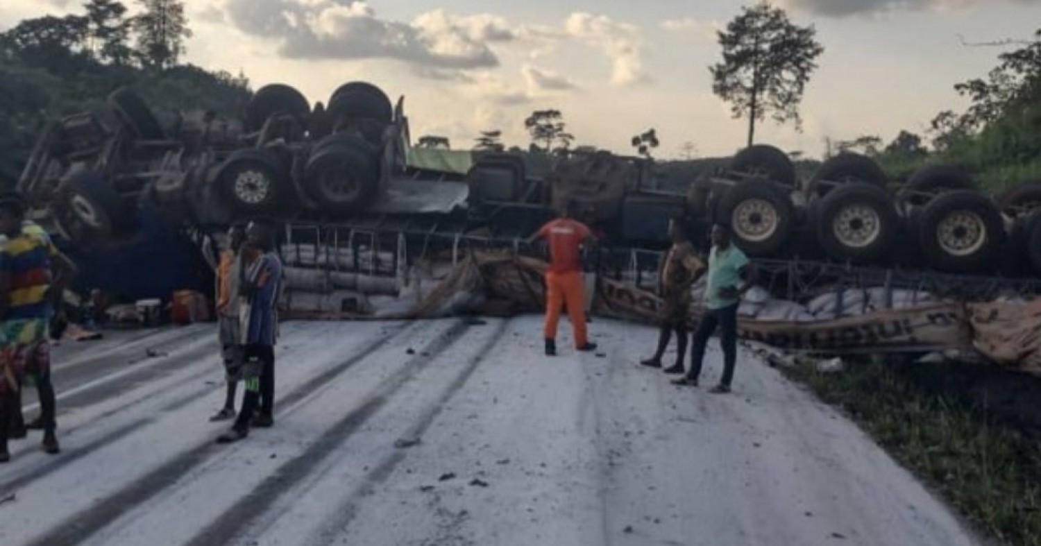 Côte d'Ivoire : Autoroute du Nord, la circulation bloquée dans le sens Abidjan-Yamoussoukro suite à un accident