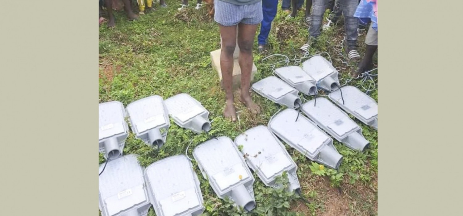 Côte d'Ivoire : Bouaké, un voleur de plusieurs lanternes des lampadaires de la CIE mis aux arrêts
