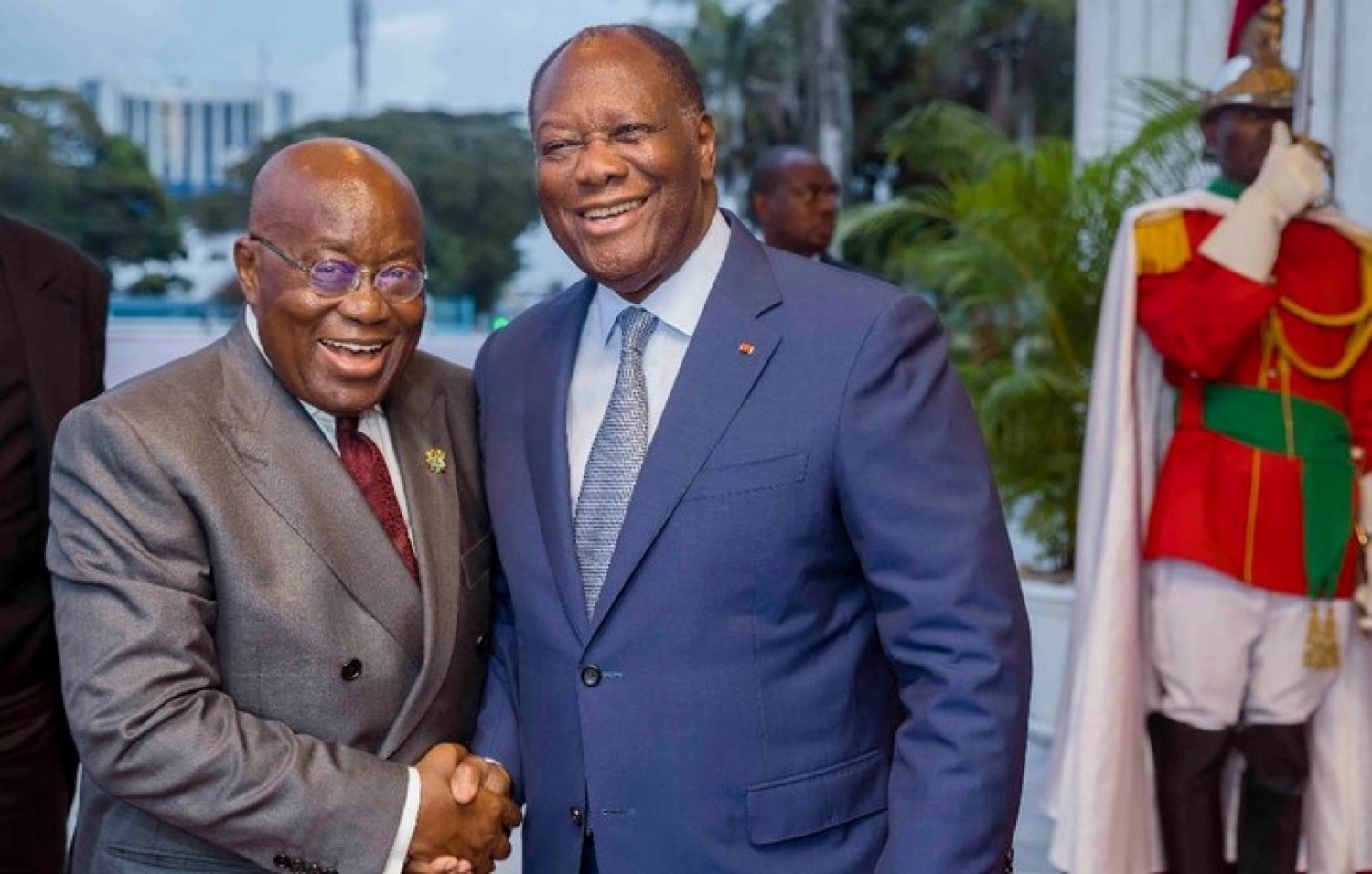 Côte d'Ivoire :   Depuis Abidjan, Nana Akufo Addo et Alassane Ouattara parlent des difficultés rencontrées par leurs pays respectifs