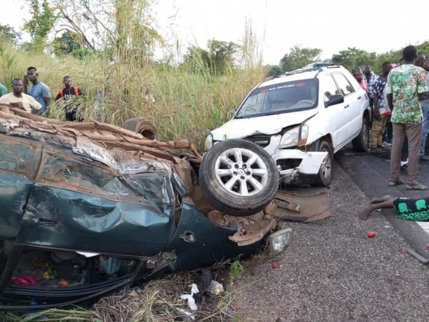 Côte d'Ivoire : Katiola, accident mortel, un carambolage impliquant 06 véhicules légers fait 12 blessés et un décès