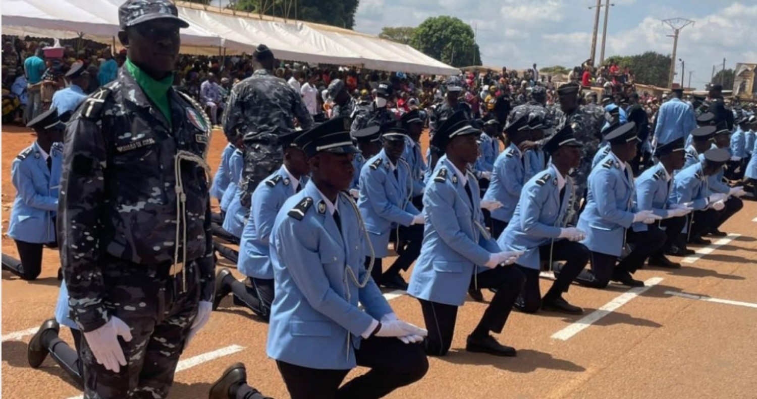 Côte d'Ivoire : Après Abidjan, 1262 élèves sous-officiers de Police ont reçu leurs épaulettes à Korhogo