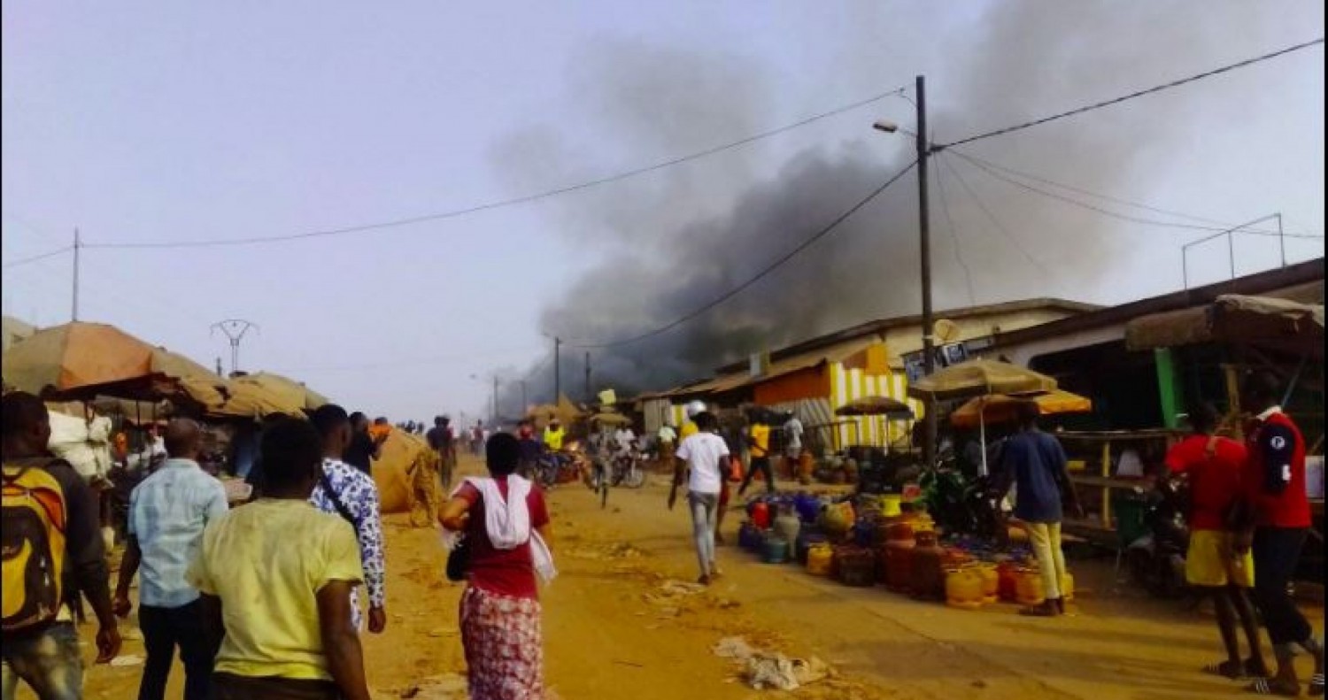 Côte d'Ivoire : Fêtes de fin d'année dans la tristesse à Bloléquin, un incendie ravage plusieurs magasins