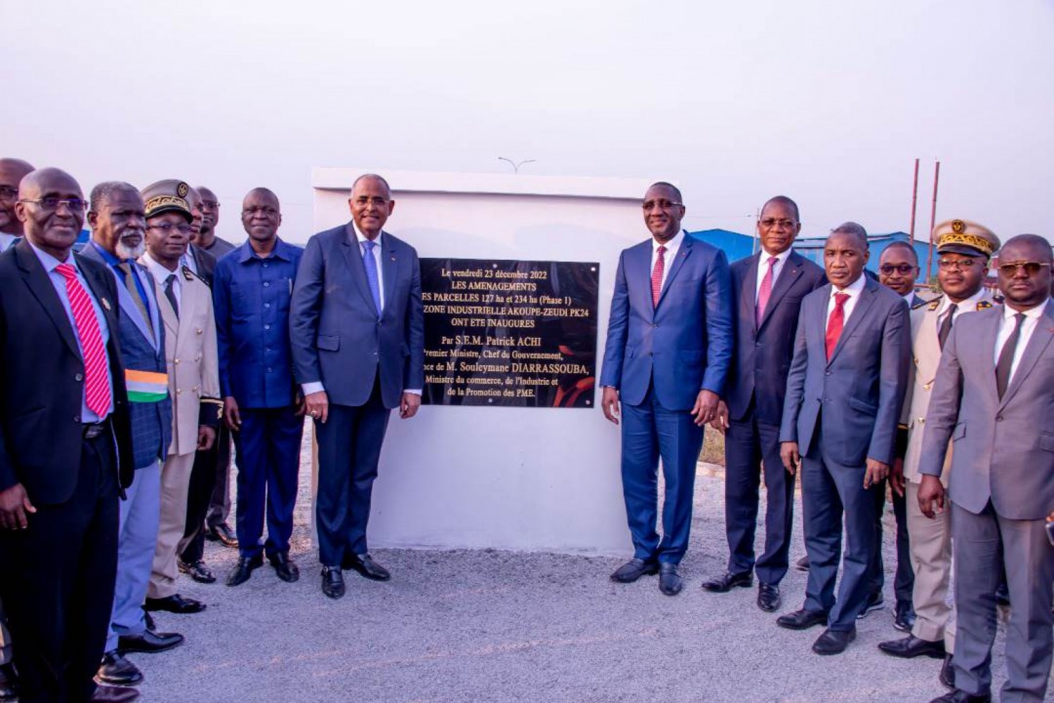 Côte d'ivoire : Zone industrielle d'Akoupé-zeudji pk24, le premier ministre inaugure les aménagements des parcelles de 127 ha et de 234 ha (phase 1)