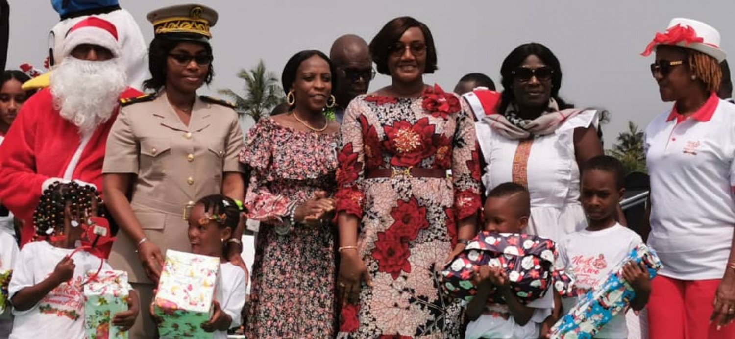 Côte d'Ivoire : Arbre de Noël 2022, Florence Achi cadeaute près de 2000 enfants de la région de la Mé