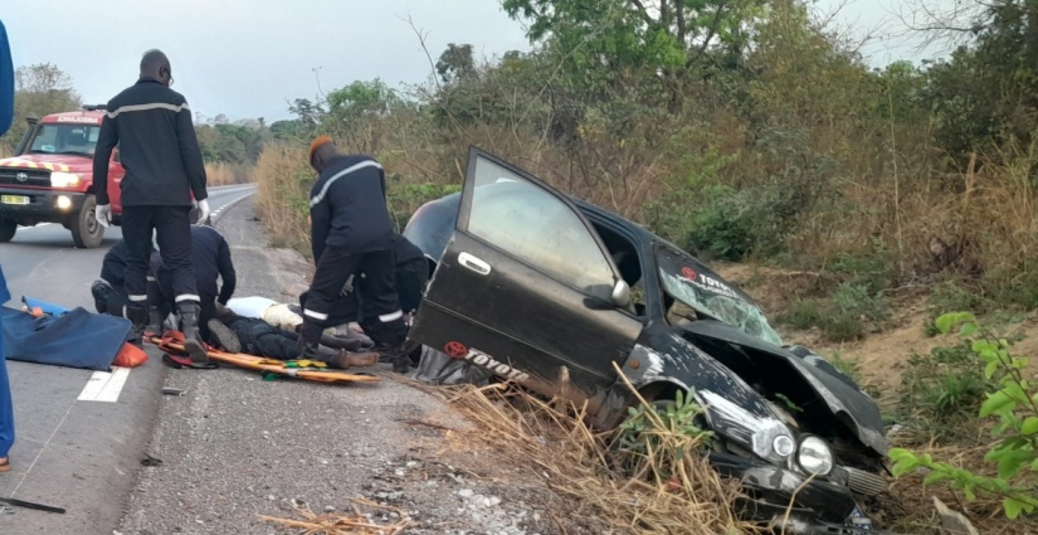 Côte d'Ivoire : Katiola, un choc frontal entre un camion-remorque et un véhicule particulier fait 04 victimes dont 01 mort sur-le-champ