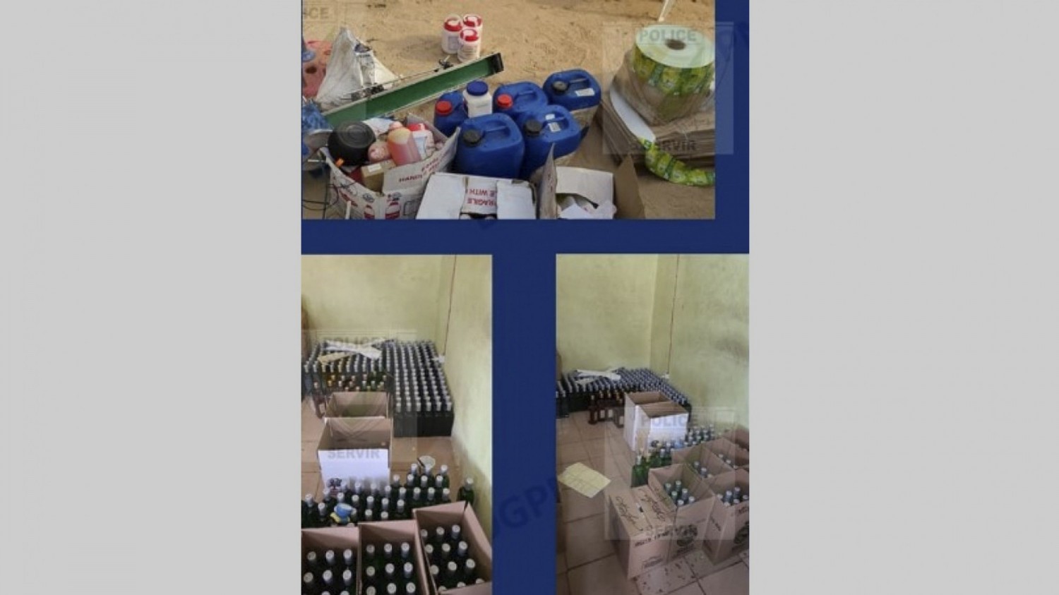 Côte d'Ivoire : Après Anyama un réseau de  fabrication de boissons « frelatées » démantelé dans l'Agneby-Tiassa,  05 individus interpellés