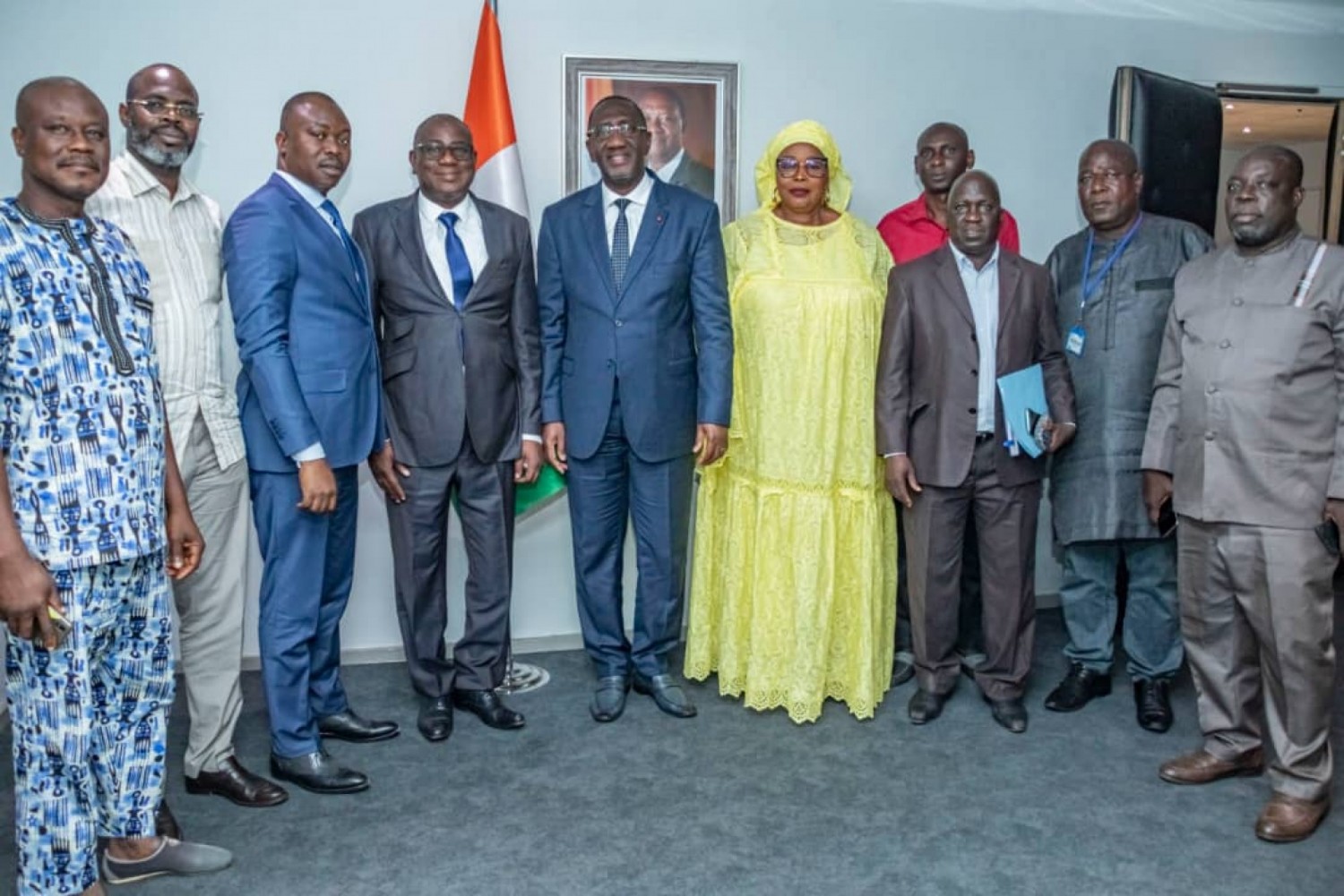 Côte d'Ivoire : Chambre Nationale de Métiers, le président Kassoum Bamba et ses collaborateurs chez le ministre Souleymane Diarrassouba