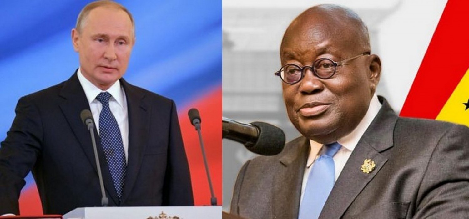Ghana-Russie :  66 ans du Ghana, message de Poutine à Akufo-Addo et aux ghanéens