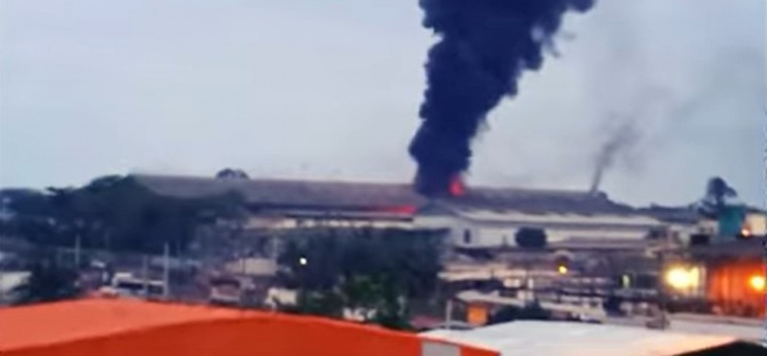 Côte d'Ivoire : Un incendie déclaré dans une usine de production de caoutchouc de la société Pakidié (Sikensi)