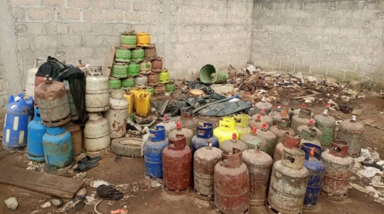 Côte d'Ivoire : Transvasement illégal du gaz butane, 7341 bouteilles saisies entre février et mars, 14 trafiquants mis aux arrêts grâce au contrôle de la DGH