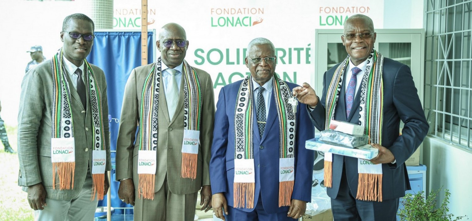 Côte d'Ivoire : Yamoussoukro, la Fondation LONACI offre un centre de santé et du matériel médical d'une valeur de 127,459 millions à Koukroubo