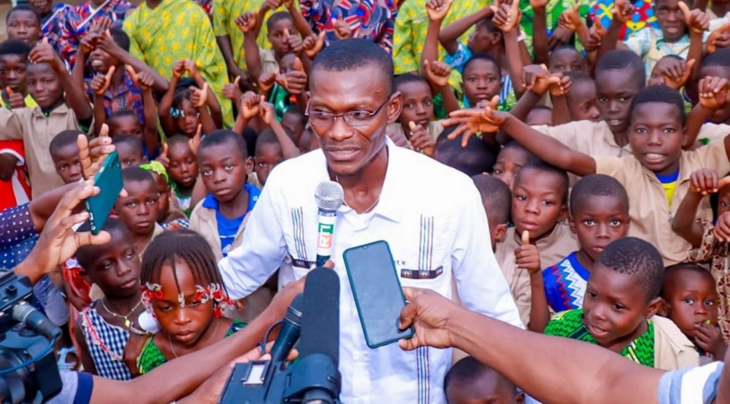 Côte d'Ivoire :  Education, Marcel Kouamé Diéto offre une école primaire au village de Sanzankro