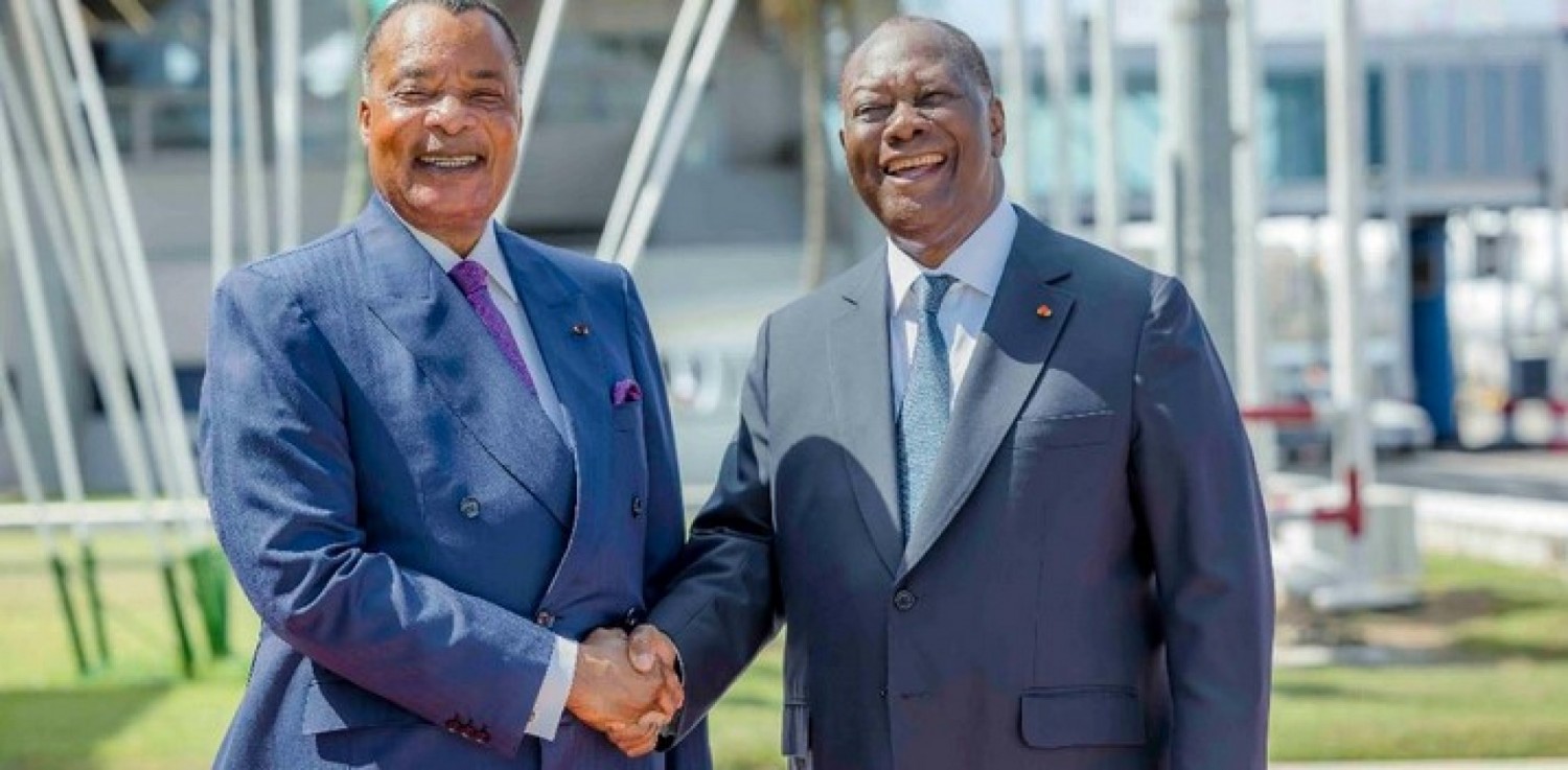 Côte d'Ivoire :   Sassou-N'guesso à Abidjan : « Le pays a réussi grâce à la clairvoyance de Ouattara »