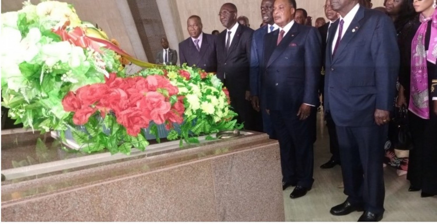 Côte d'Ivoire : Dénis Sassou-Nguesso après son recueillement sur la tombe d'Houphouët : «  Il était un visionnaire »