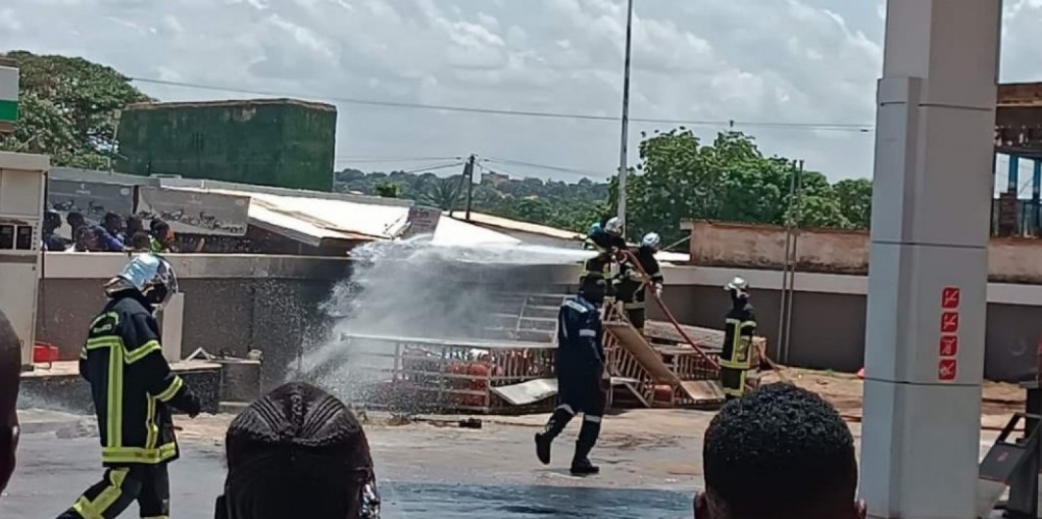 Côte d'Ivoire : Korhogo, un incendie déclaré dans une station-service, plus de peur que de mal