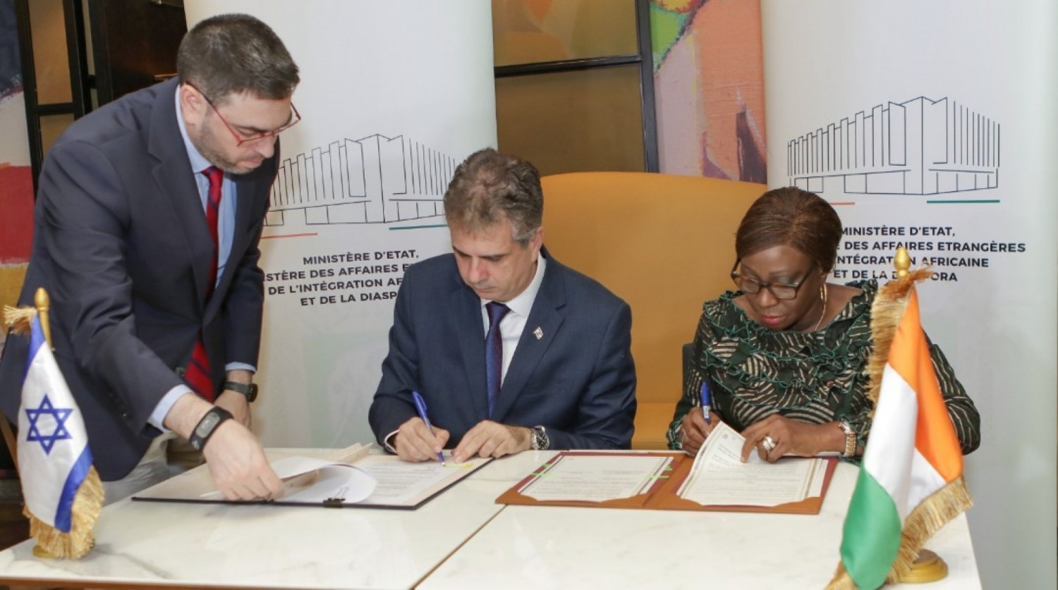 Côte d'Ivoire : Le gouvernement renforce ses relations d'amitié et de coopération avec Israël à travers la signature d'un accord cadre