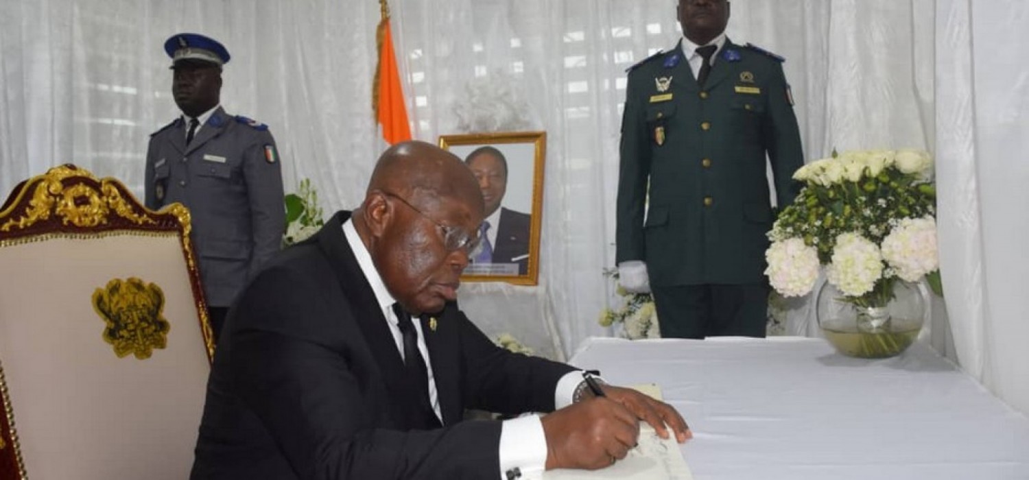 Ghana-Côte d'Ivoire :  Akufo-Addo rend hommage au regretté Président Bédié à Accra