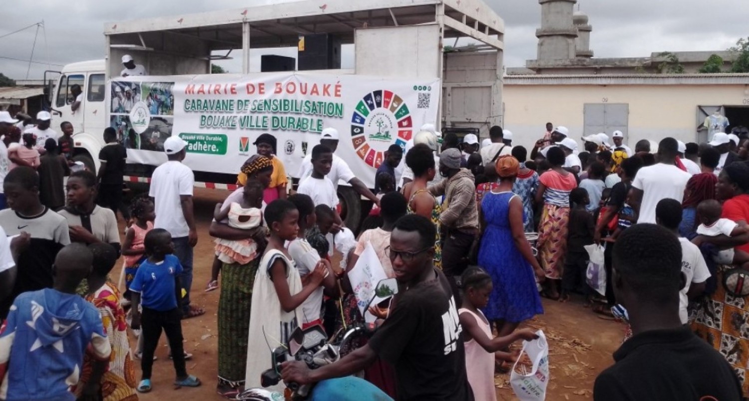 Côte d'Ivoire : Pour un avenir Vert, Prospère et Durable pour Tous, la caravane de sensibilisation Bouaké ville durable lancée