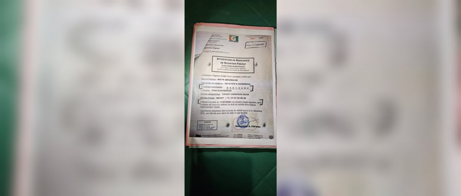 Côte d'Ivoire:     Municipales à Guiberoua, un candidat indépendant accusé de fraude fiscale  faux et usage de faux portant sur 15 millions de fcfa, sa version des faits