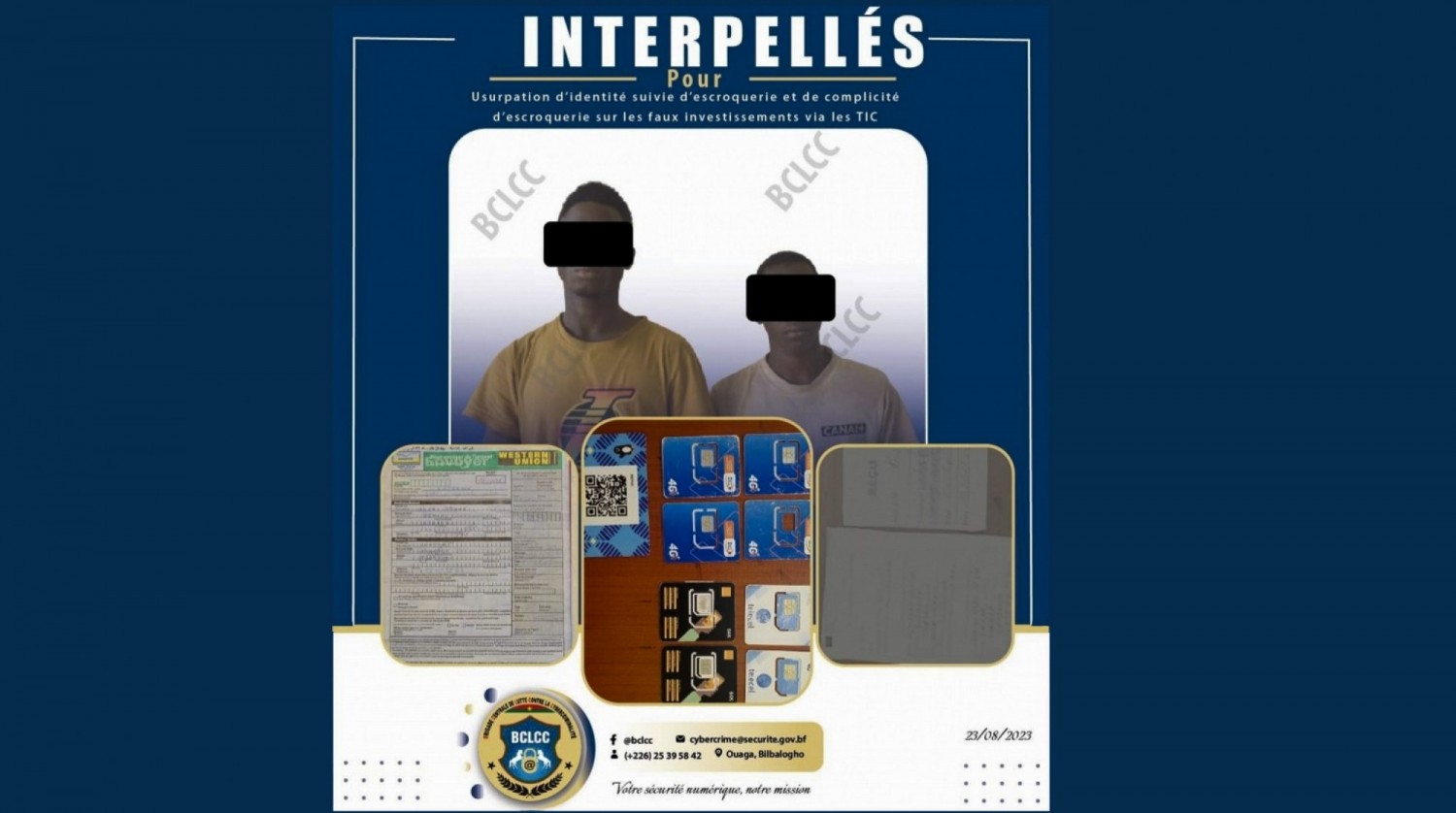 Burkina Faso : Escroquerie aux investissements, un groupe de cybers délinquants dans les filets de la police