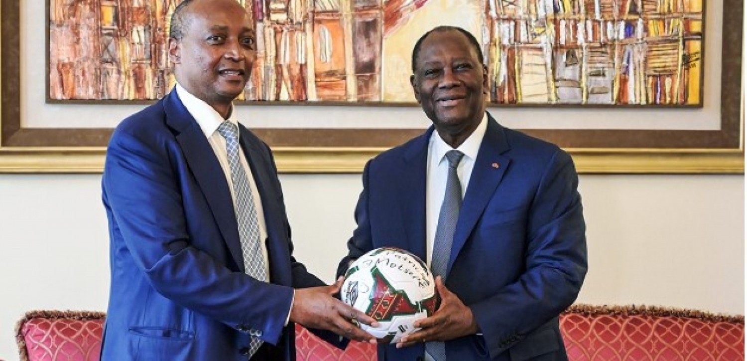 Côte d'Ivoire : Après les éliminatoires de la Can 2023, le président de la CAF Patrice Motsepe reconnaissant à Ouattara pour son  engagement