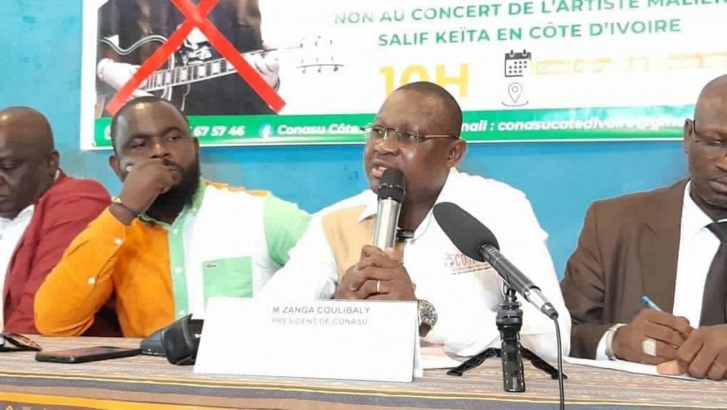 Côte d'Ivoire :    Concert de Salif Keïta, la CONASU catégorique : « Report d'accord, mais pardon d'abord, sinon pas de concert  »