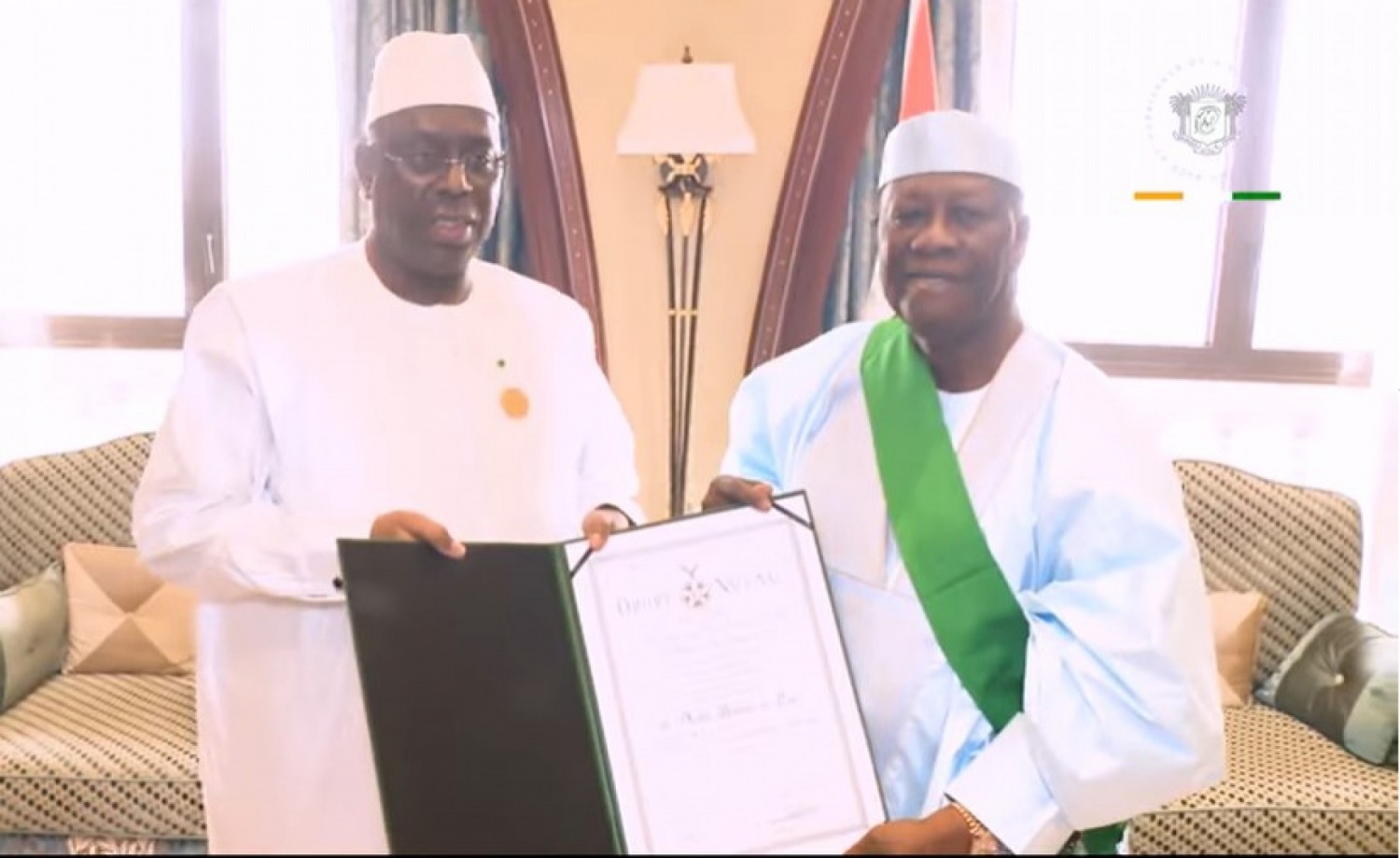 Côte d'Ivoire : En marge du Sommet Arabie Saoudite – Afrique, Ouattara élevé à la Dignité de Grand-croix de l'Ordre national du Lion du Sénégal