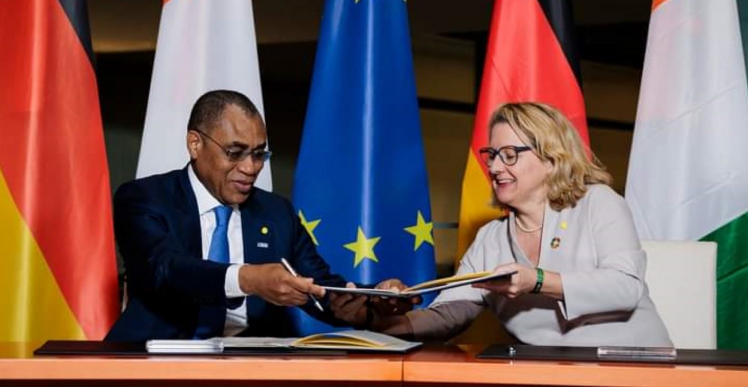 Côte d'Ivoire-Allemagne : Climat, Adama Coulibaly et son homologue allemand signent un accord d'environ 360,7 milliards de FCFA