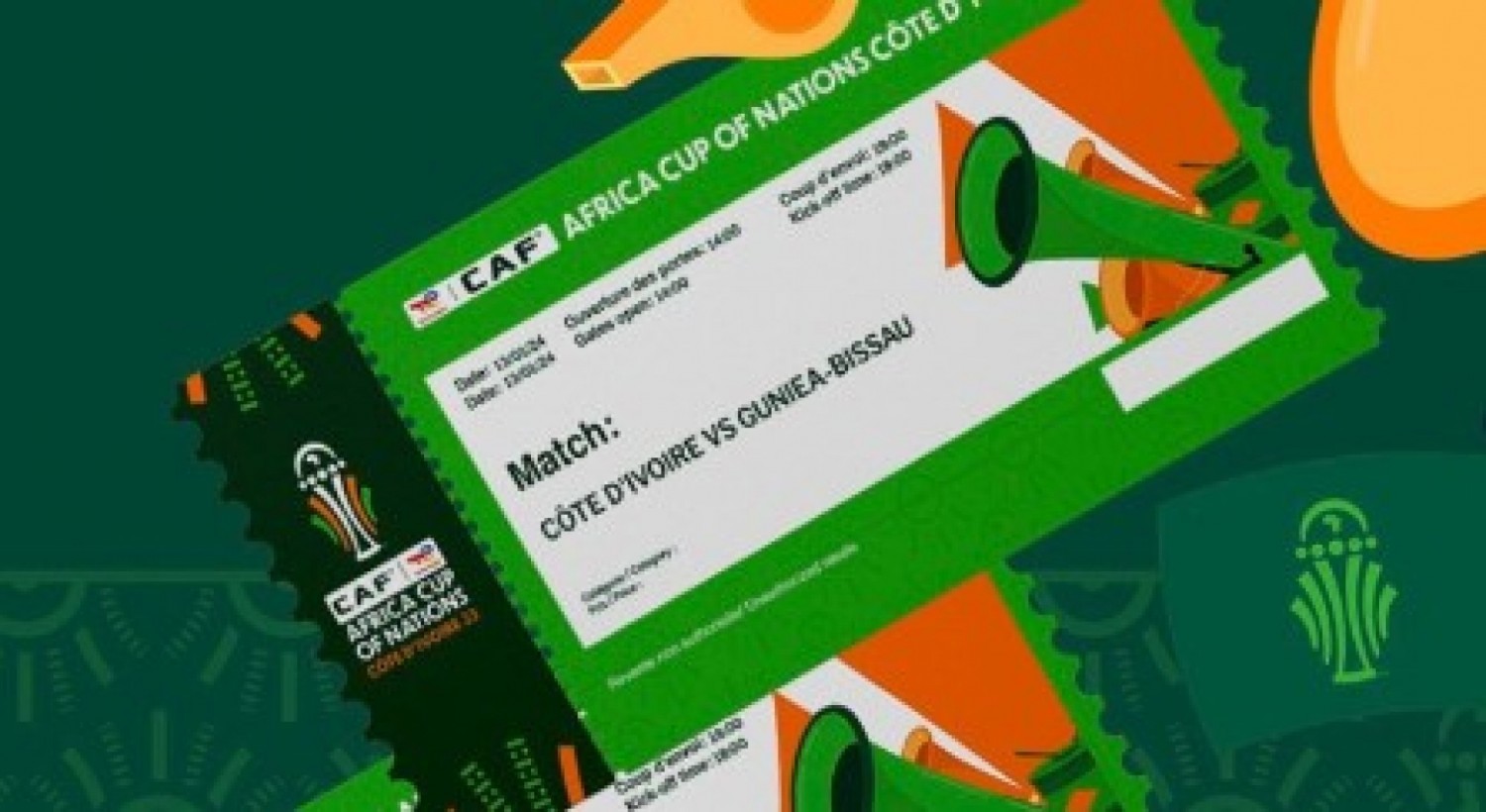 Côte d'Ivoire : CAN 2023, la CAF annonce  la vente de billets aux guichets,  plus de  30.000 tickets déjà vendus en ligne, voici les coûts et  points de vente