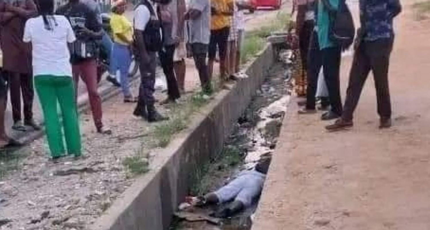 Côte d'Ivoire : Drame à Cocody, le corps sans vie d'un jeune aide pharmacien retrouvé dans un caniveau