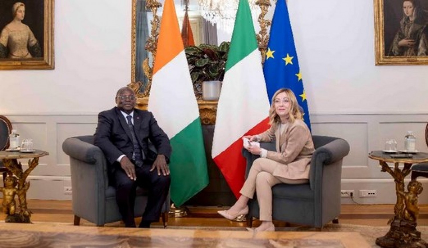 Côte d'Ivoire : Emigration illégale soi-disant ivoirienne, à Rome, le VPR Koné fait la leçon à Giorgia Méloni