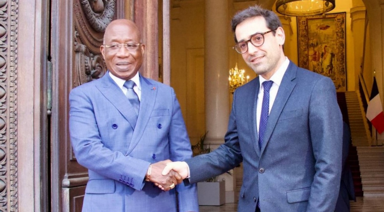 Côte d'Ivoire-France : Léon Adom et Stéphane Séjourné félicitent l'excellence des relations d'amitié et de coopération qui unissent leurs deux pays