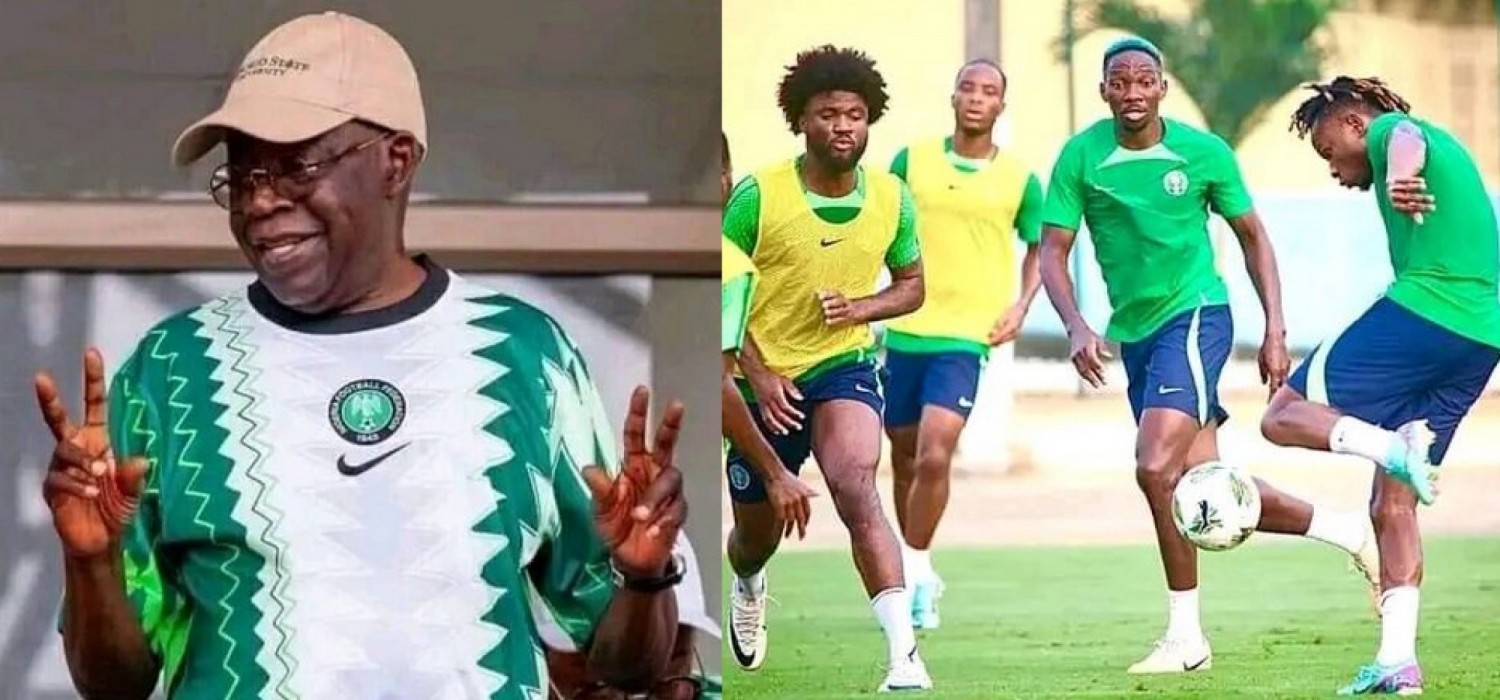 Nigeria :  Finale CAN 2023, les Super Eagles à l'entrainement, Tinubu annoncé à Abidjan