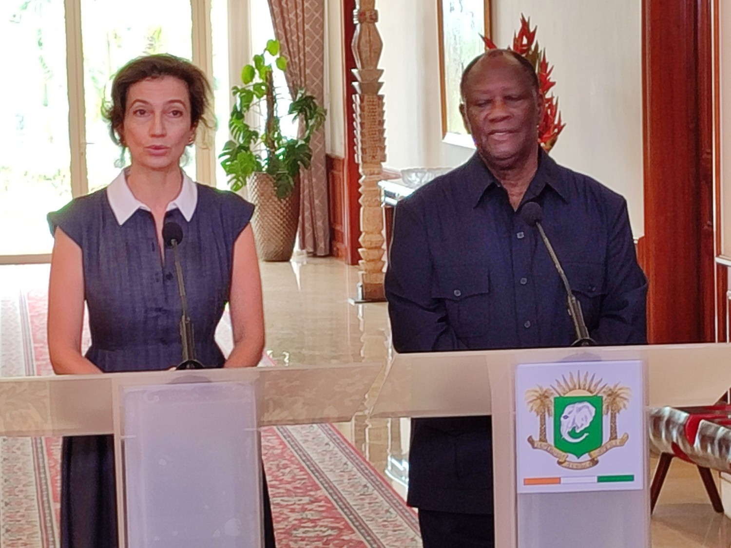 Côte d'Ivoire : Rencontre entre Ouattara et la Directrice générale de l'UNESCO à propos de la finale de la CAN: « Il n'y a jamais deux sans trois  »