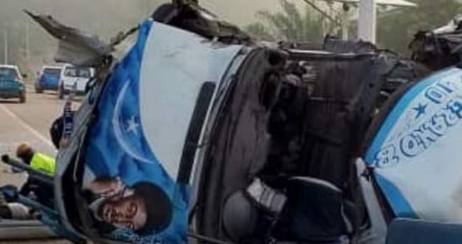 Côte d'Ivoire : Anyama, collision mortelle entre un véhicule de transport et un camion remorque, 05 morts et de nombreux blessés