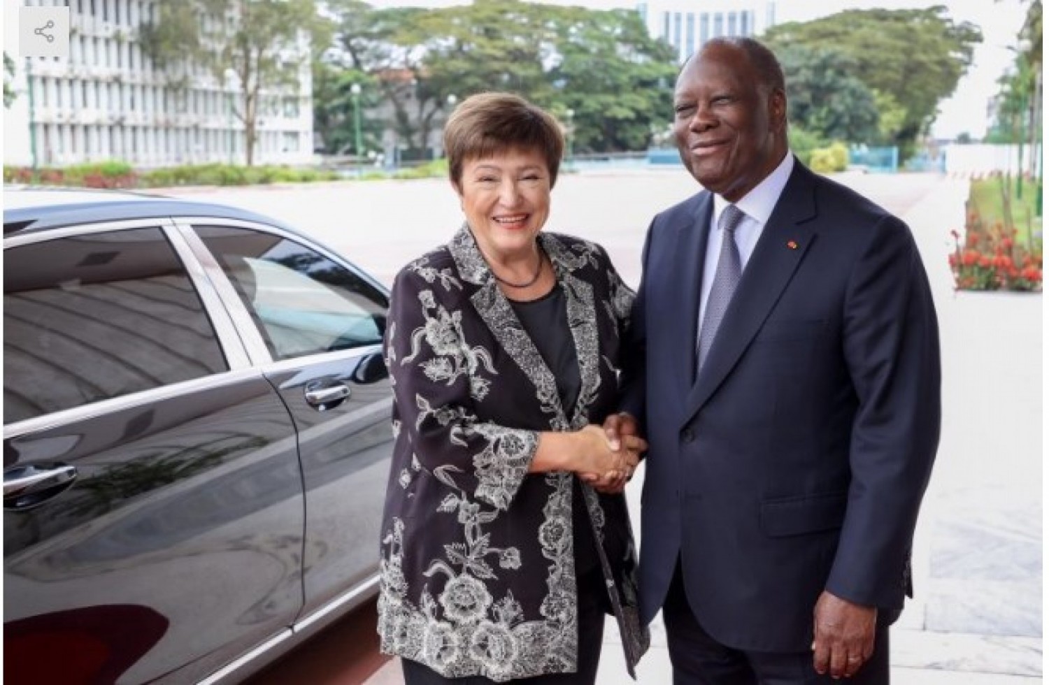 Côte d'Ivoire : Depuis la France, Ouattara réagit à la reconduction de Kristalina Georgieva au poste de DG du FMI