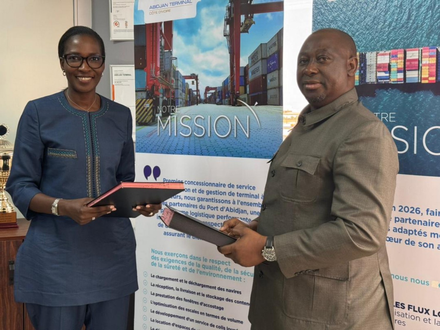 Côte d'Ivoire : ABIDJAN TERMINAL et la FENAC-CI signent un partenariat pour un meilleur suivi des expéditions commerciales